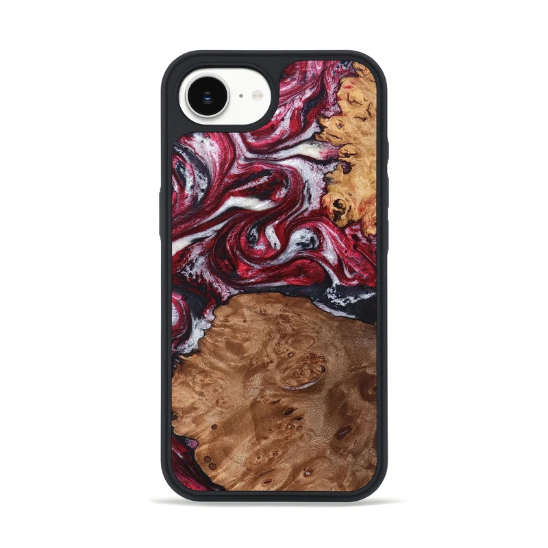 iPhone 16e Wood Phone Case - Camila (Red, 829715)