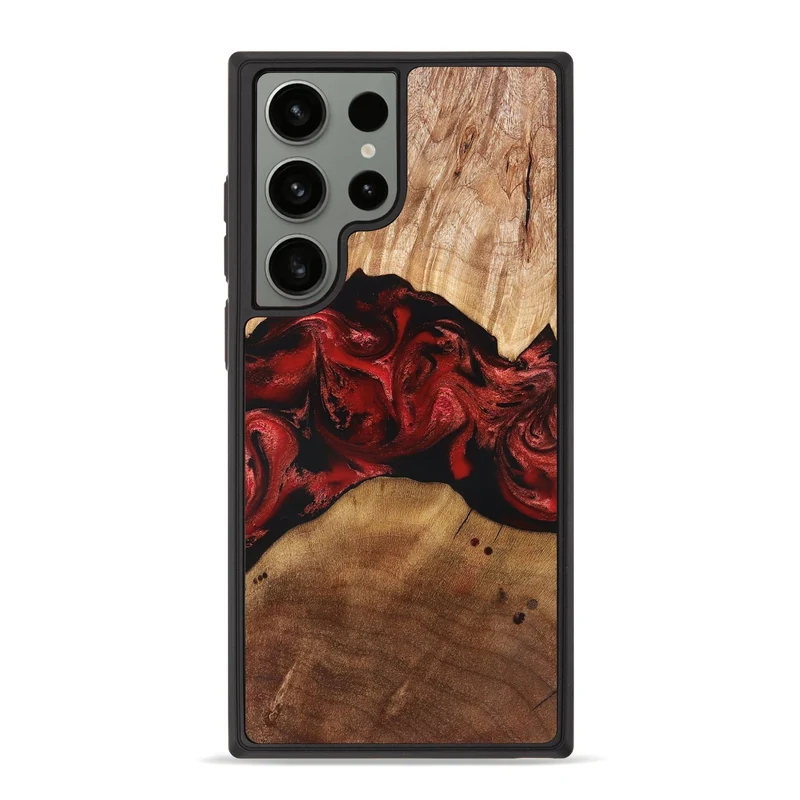 Galaxy S23 Ultra Wood Phone Case - Marlon (Red, 829713)