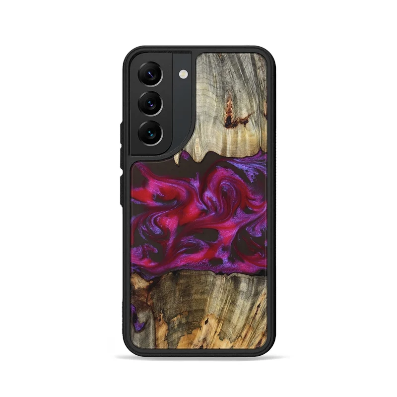 Galaxy S22 Wood Phone Case - Jaylen (Red, 829716)