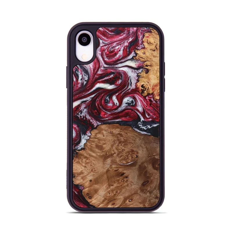 iPhone Xr Wood Phone Case - Camila (Red, 829715)