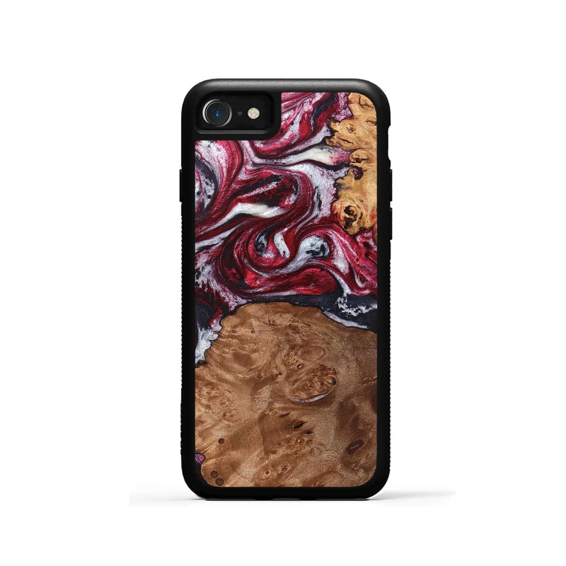 iPhone SE Wood Phone Case - Camila (Red, 829715)