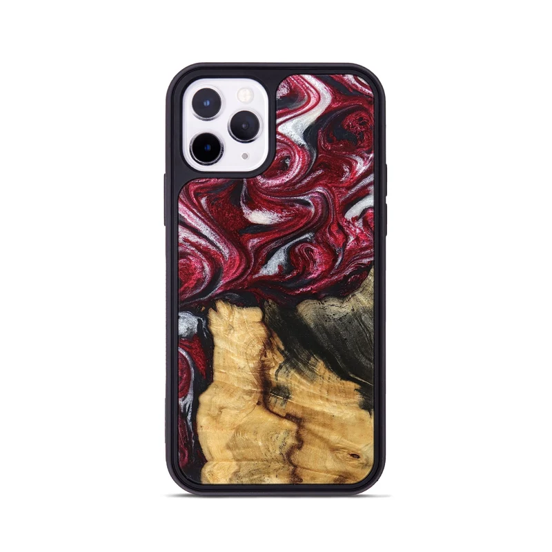 iPhone 11 Pro Wood Phone Case - Cleve (Red, 829717)