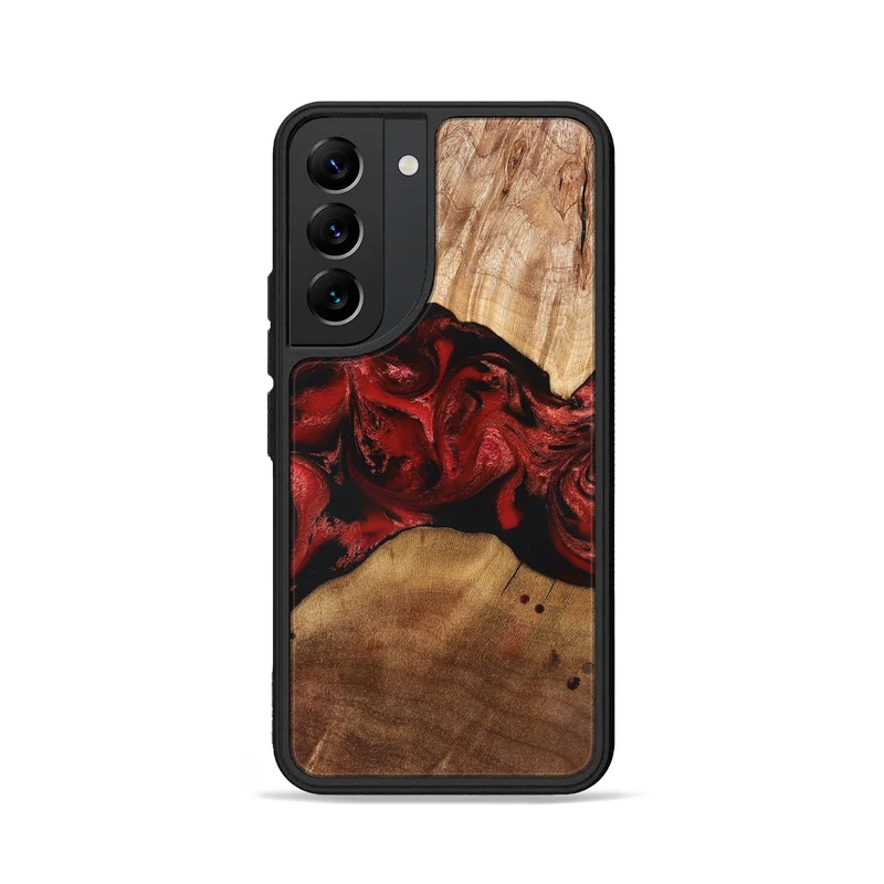 Galaxy S22 Wood Phone Case - Marlon (Red, 829713)