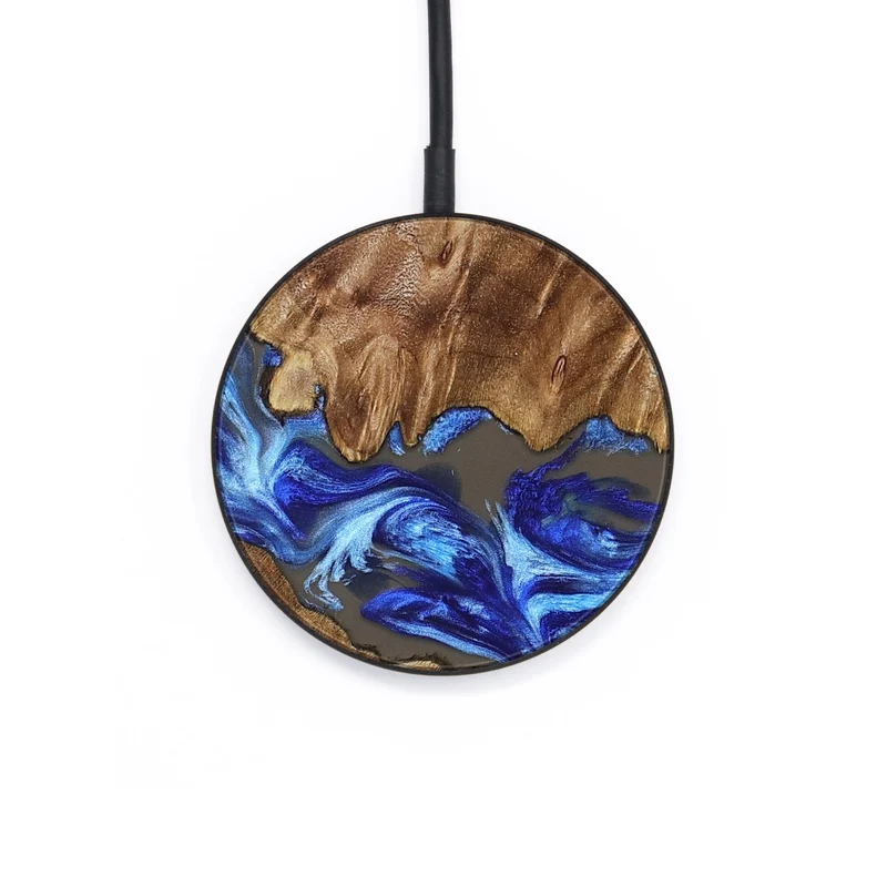 Circle Wood Wireless Charger - Tamiko (Blue, 829667)