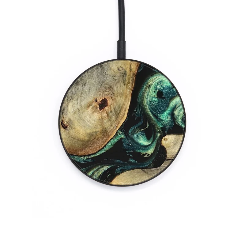 Circle Wood Wireless Charger - Ariah (Green, 829700)