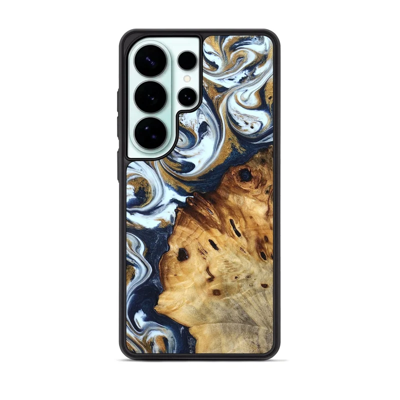 Galaxy S26 Ultra Wood Phone Case - Karyn (Teal & Gold, 829706)