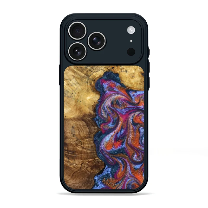 iPhone 17 Pro Max Wood Phone Case - Carroll (Blue, 829670)