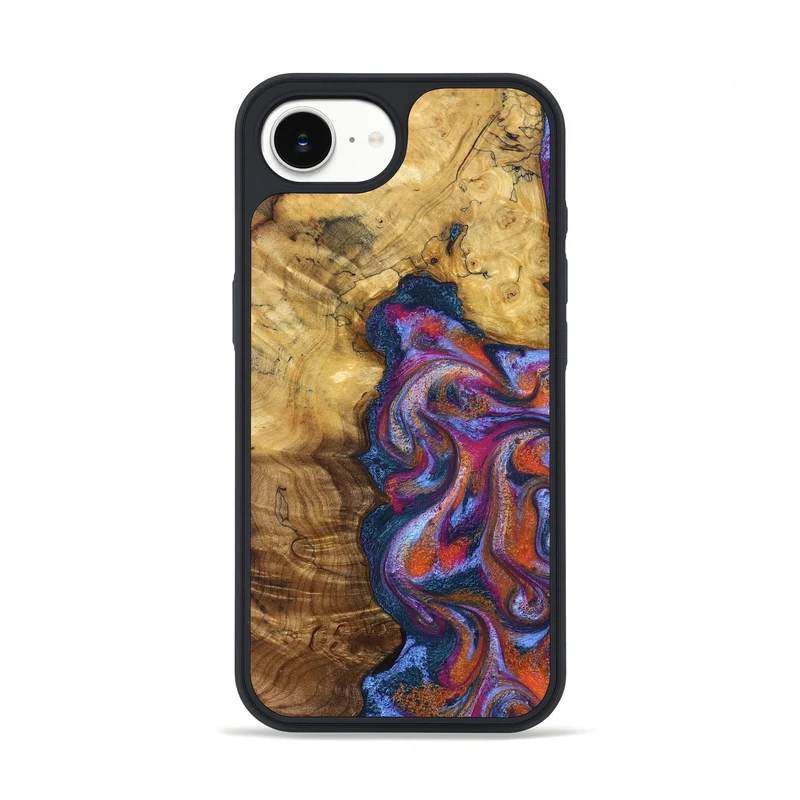 iPhone 16e Wood Phone Case - Carroll (Blue, 829670)