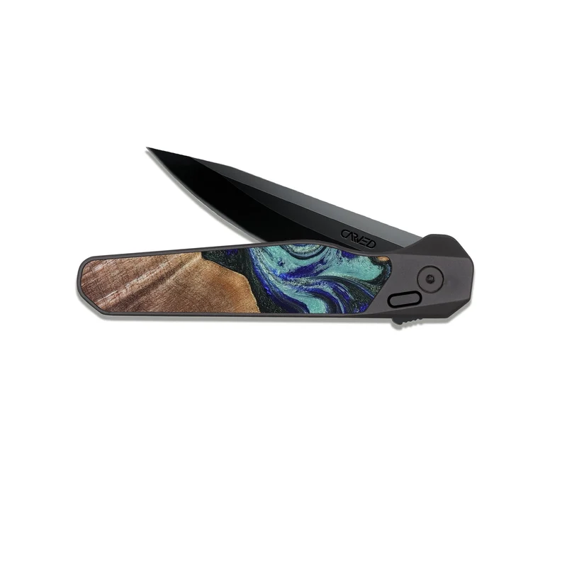 EDC Dark Slate Wood Pocket Knife - Dorene (Green, 829694)