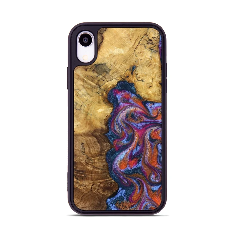 iPhone Xr Wood Phone Case - Carroll (Blue, 829670)
