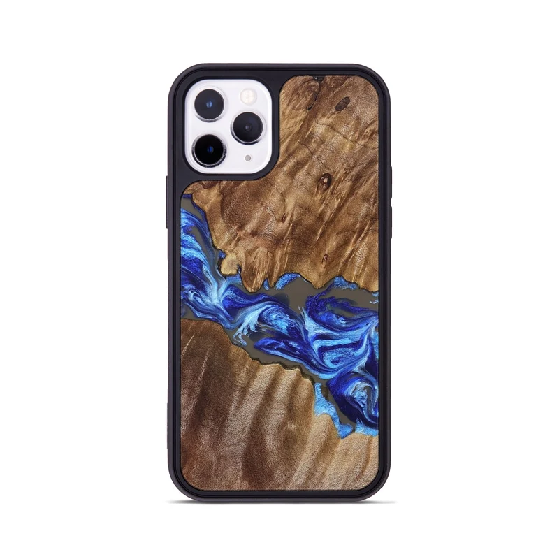 iPhone 11 Pro Wood Phone Case - Tamiko (Blue, 829667)