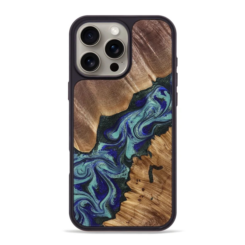 iPhone 16 Pro Max Wood Phone Case - Dorene (Green, 829694)