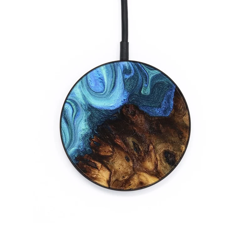 Circle Wood Wireless Charger - Mitzi (Blue, 829668)