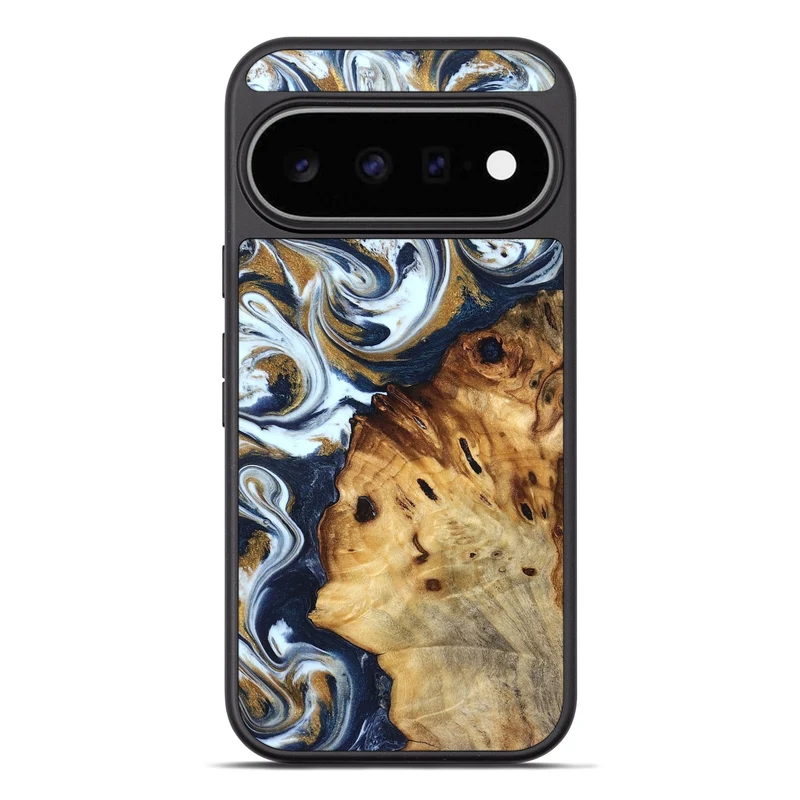 Pixel 11 Pro XL Wood Phone Case - Karyn (Teal & Gold, 829706)