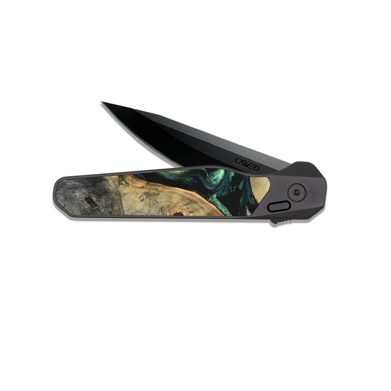 EDC Dark Slate Wood Pocket Knife - Ariah (Green, 829700)