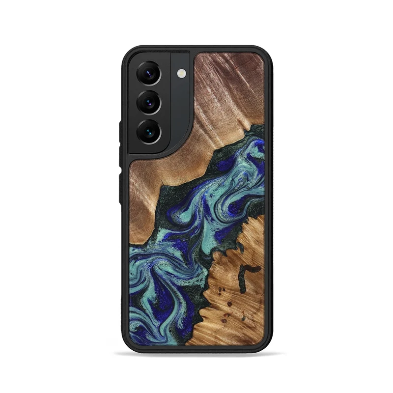 Galaxy S22 Wood Phone Case - Dorene (Green, 829694)