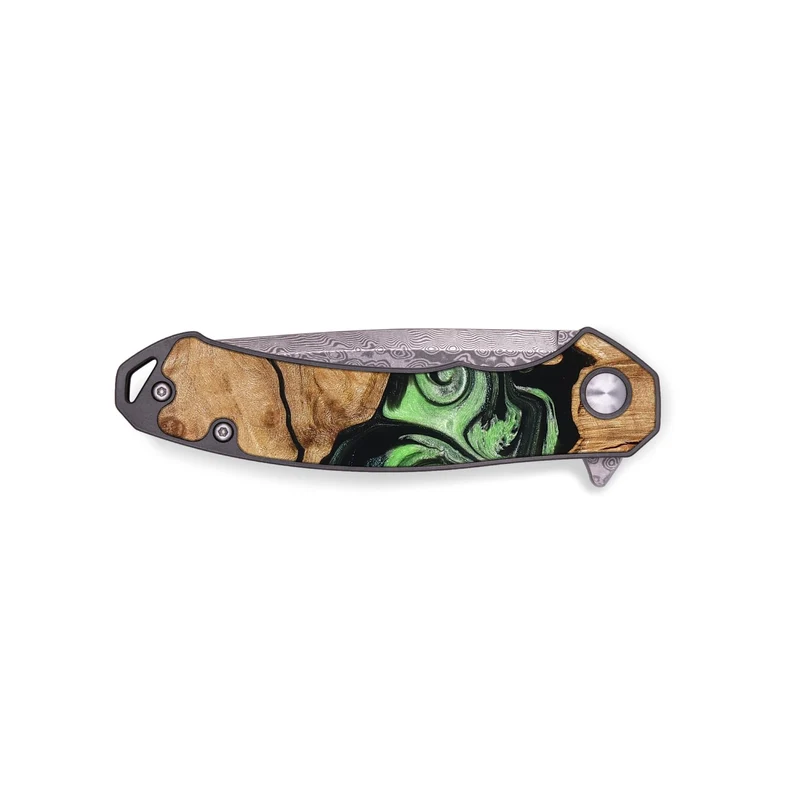 EDC Wood Pocket Knife - Kyree (Green, 829701)