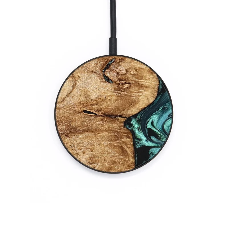 Circle Wood Wireless Charger - Kaeli (Green, 829696)