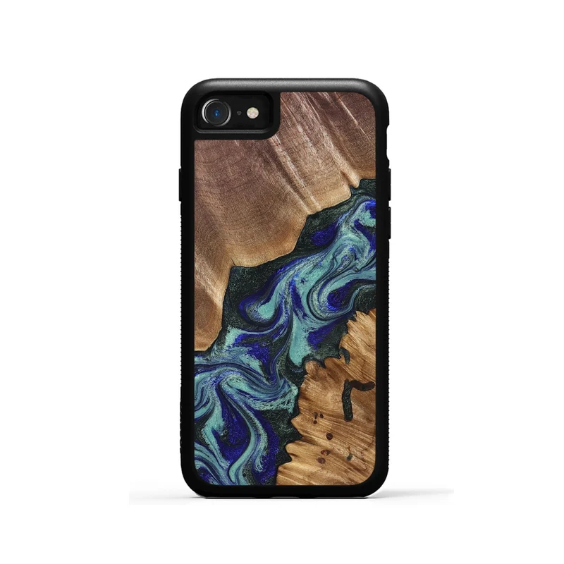 iPhone SE Wood Phone Case - Dorene (Green, 829694)