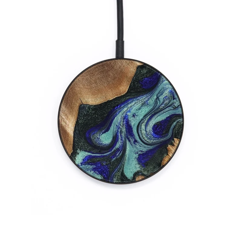 Circle Wood Wireless Charger - Dorene (Green, 829694)