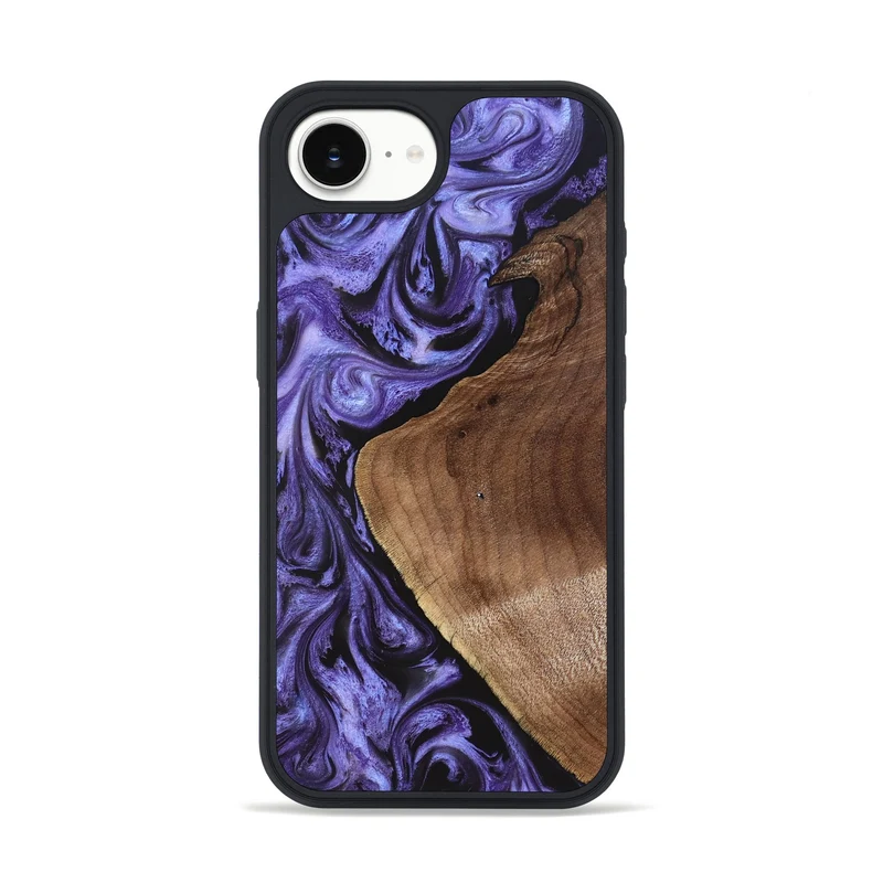 iPhone 16e Wood Phone Case - Scot (Purple, 829729)