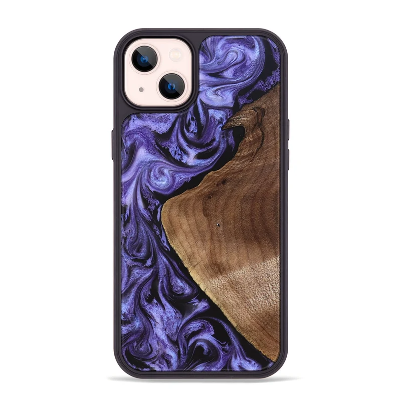 iPhone 14 Plus Wood Phone Case - Scot (Purple, 829729)