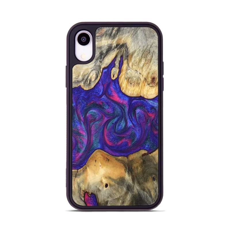 iPhone Xr Wood Phone Case - Donie (Purple, 829728)