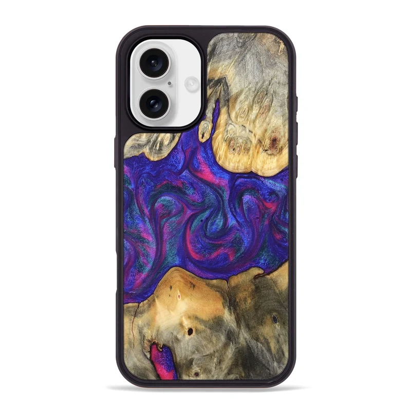 iPhone 16 Plus Wood Phone Case - Donie (Purple, 829728)