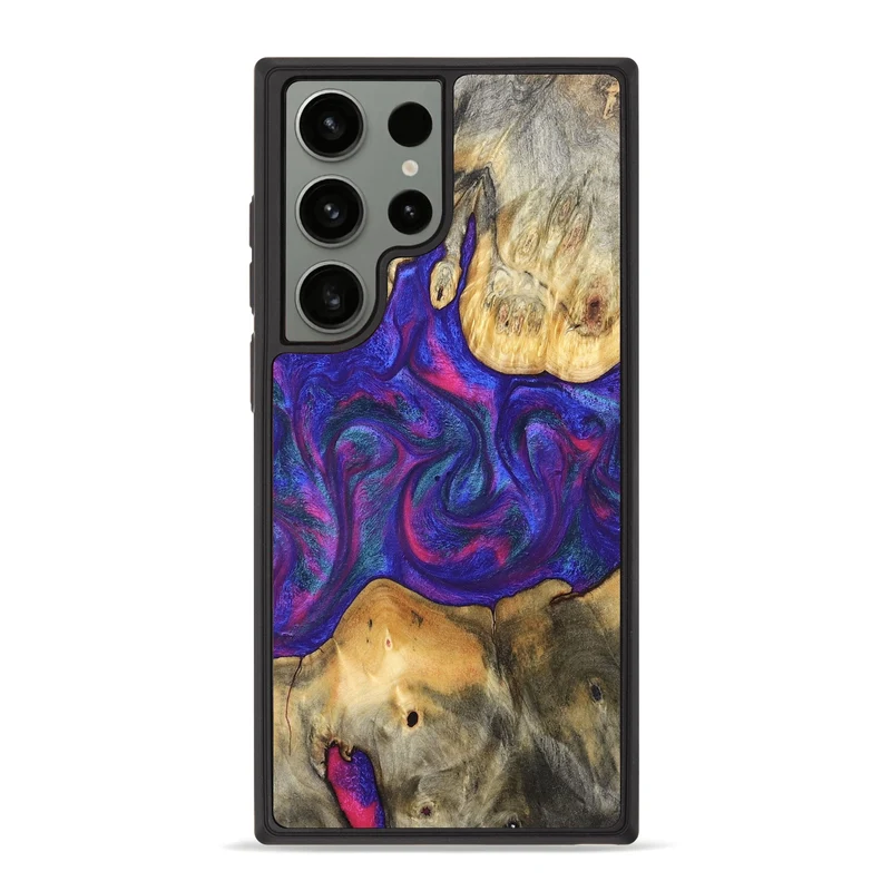 Galaxy S23 Ultra Wood Phone Case - Donie (Purple, 829728)