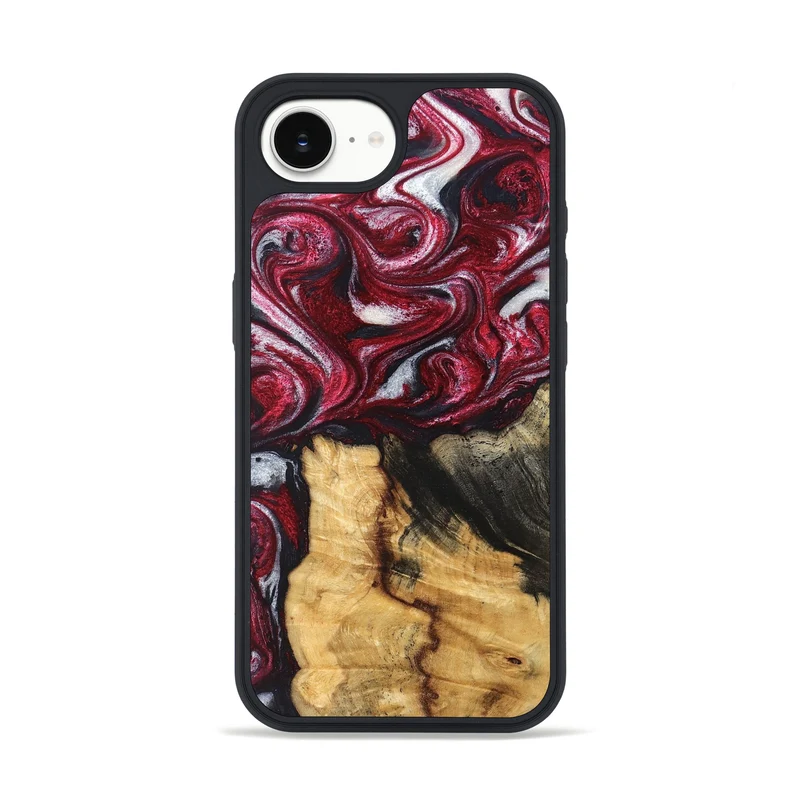 iPhone 16e Wood Phone Case - Cleve (Red, 829717)