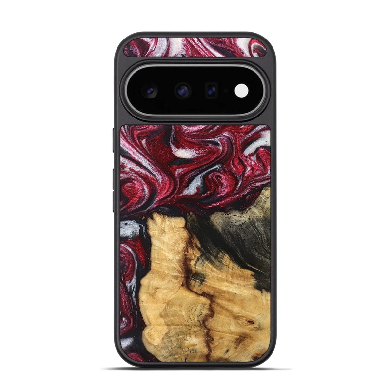 Pixel 11 Pro Wood Phone Case - Cleve (Red, 829717)