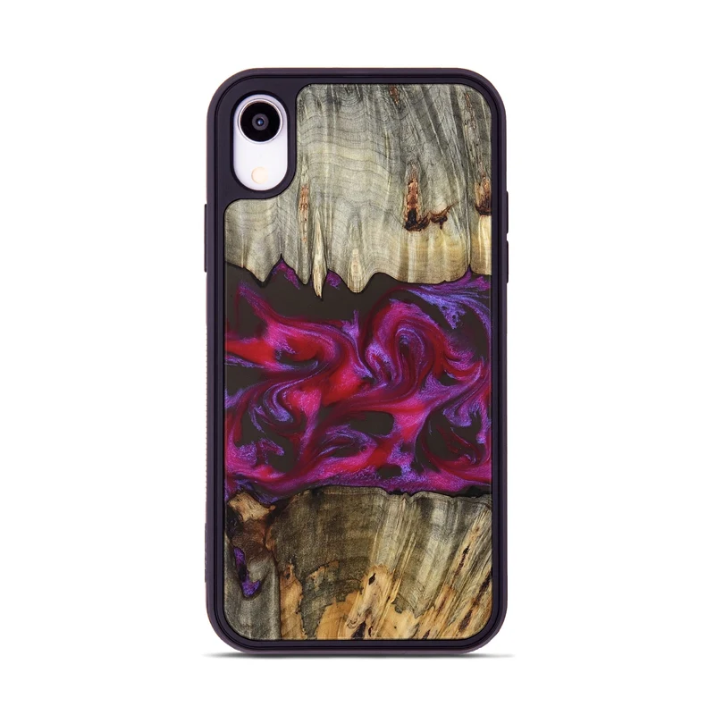 iPhone Xr Wood Phone Case - Jaylen (Red, 829716)