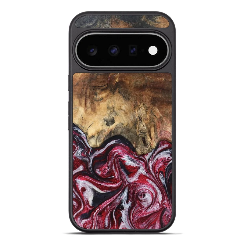 Pixel 11 Pro XL Wood Phone Case - Chaya (Red, 829722)