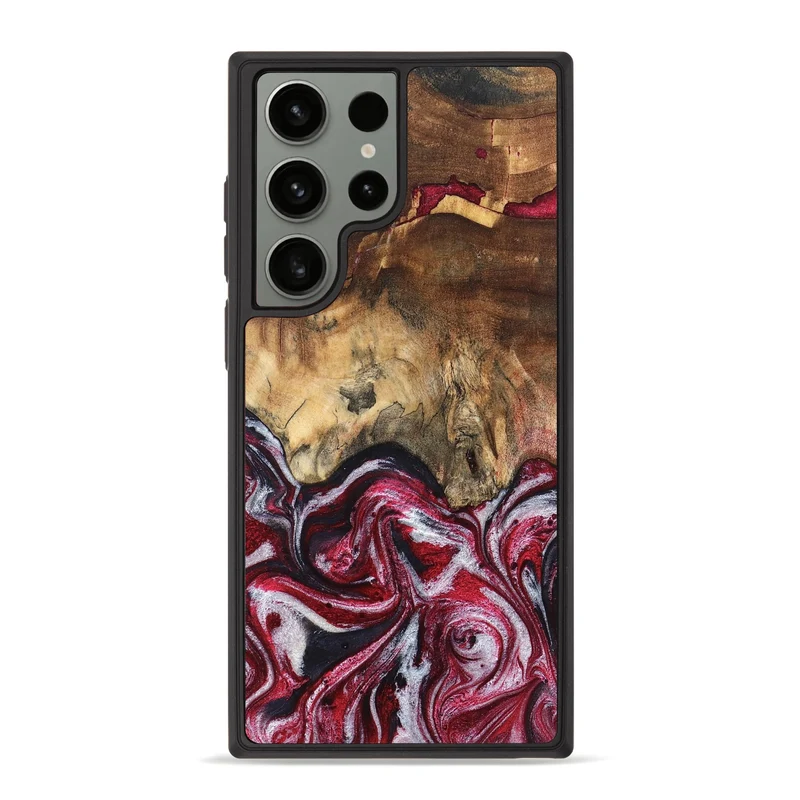 Galaxy S23 Ultra Wood Phone Case - Chaya (Red, 829722)