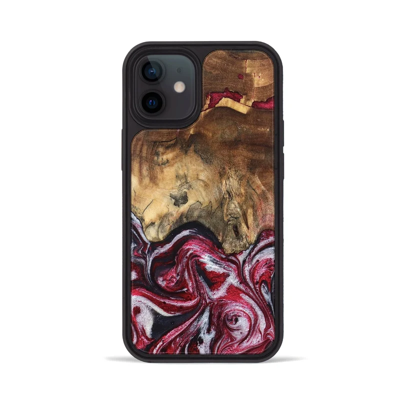 iPhone 12 Wood Phone Case - Chaya (Red, 829722)