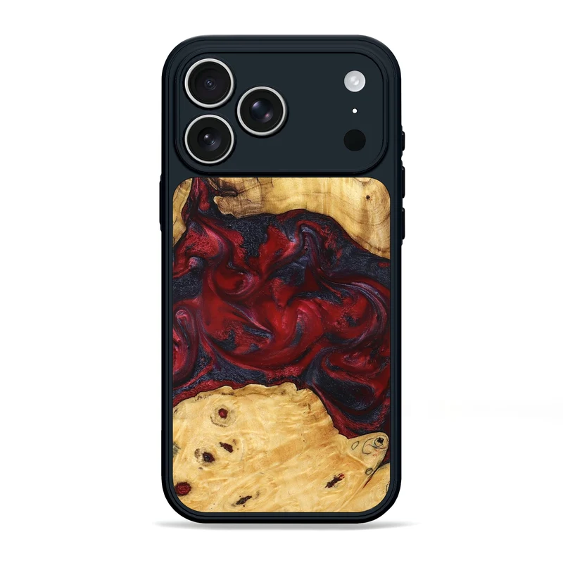 iPhone 17 Pro Max Wood Phone Case - Geneva (Red, 829431)
