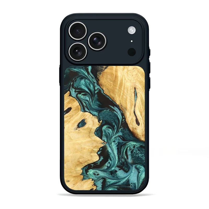 iPhone 17 Pro Max Wood Phone Case - Sol (Green, 829426)