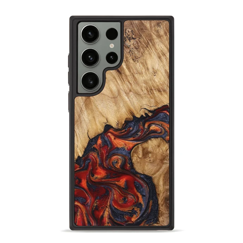 Galaxy S23 Ultra Wood Phone Case - Pattie (Red, 829430)