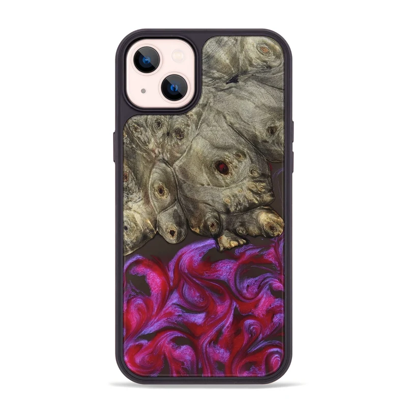 iPhone 14 Plus Wood Phone Case - Timmy (Red, 829434)