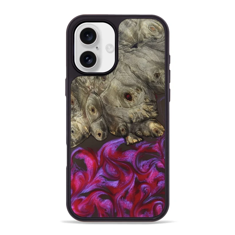 iPhone 16 Plus Wood Phone Case - Timmy (Red, 829434)