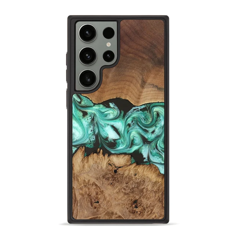 Galaxy S23 Ultra Wood Phone Case - Jamir (Green, 829420)