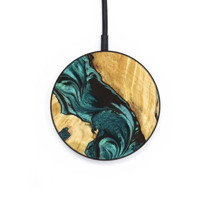 Circle Wood Wireless Charger - Sol (Green, 829426)