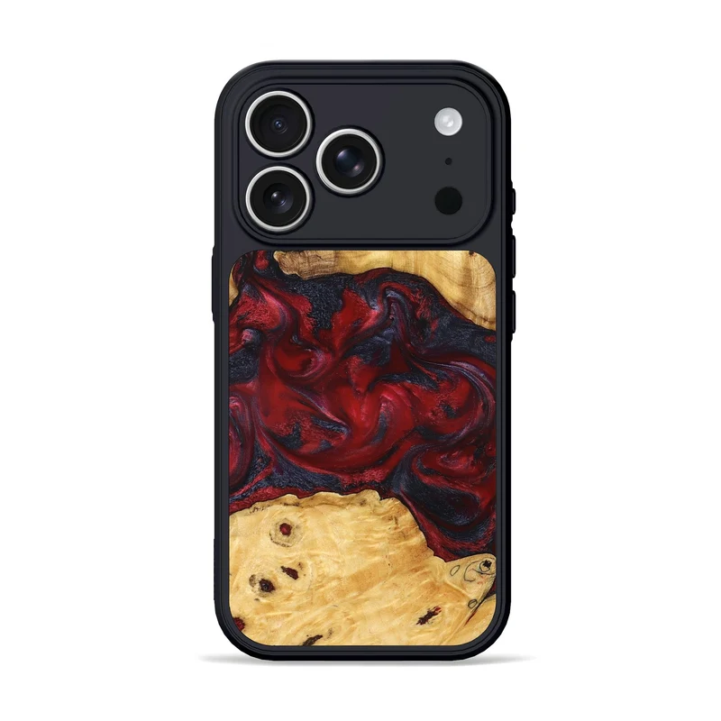 iPhone 17 Pro Wood Phone Case - Geneva (Red, 829431)