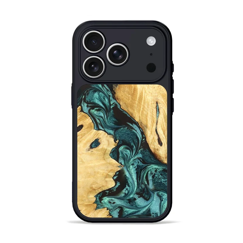 iPhone 17 Pro Wood Phone Case - Sol (Green, 829426)