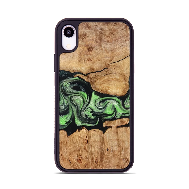 iPhone Xr Wood Phone Case - Kyree (Green, 829701)