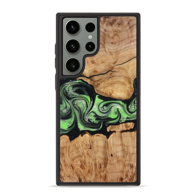 Galaxy S23 Ultra Wood Phone Case - Kyree (Green, 829701)