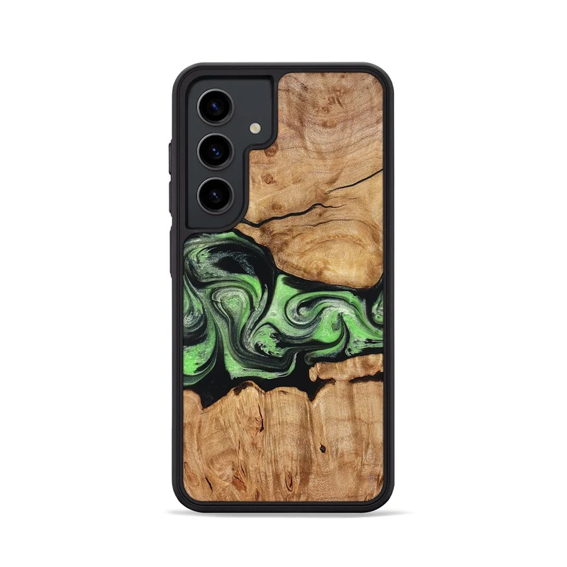 Galaxy S24 Wood Phone Case - Kyree (Green, 829701)