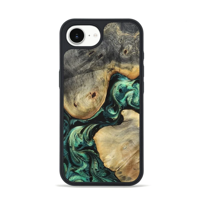 iPhone 16e Wood Phone Case - Ariah (Green, 829700)