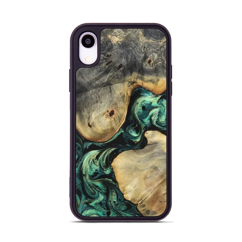 iPhone Xr Wood Phone Case - Ariah (Green, 829700)