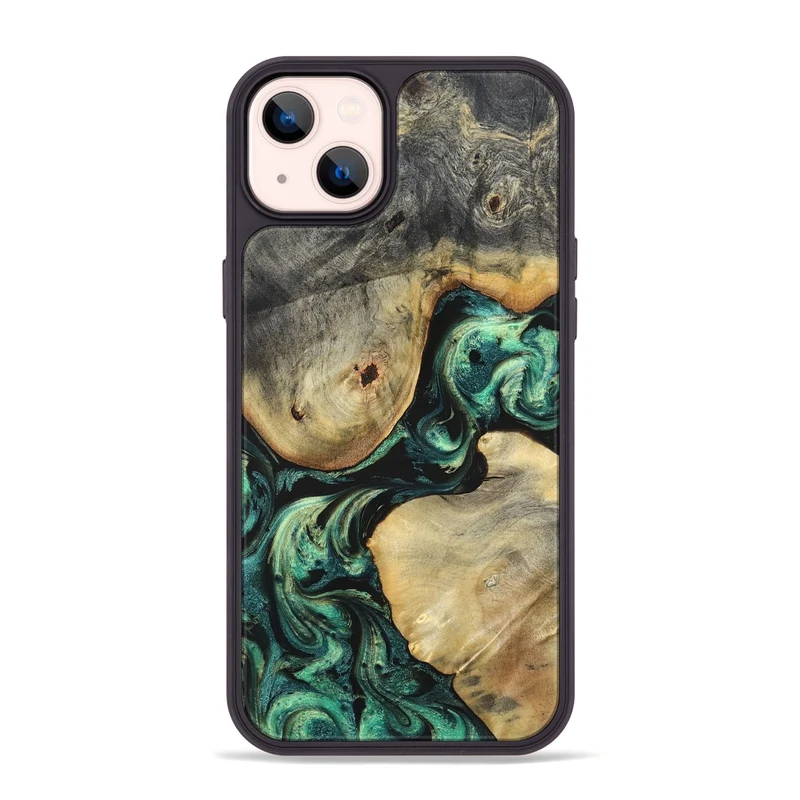 iPhone 14 Plus Wood Phone Case - Ariah (Green, 829700)